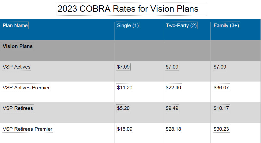 Vision Benefits Human Resources